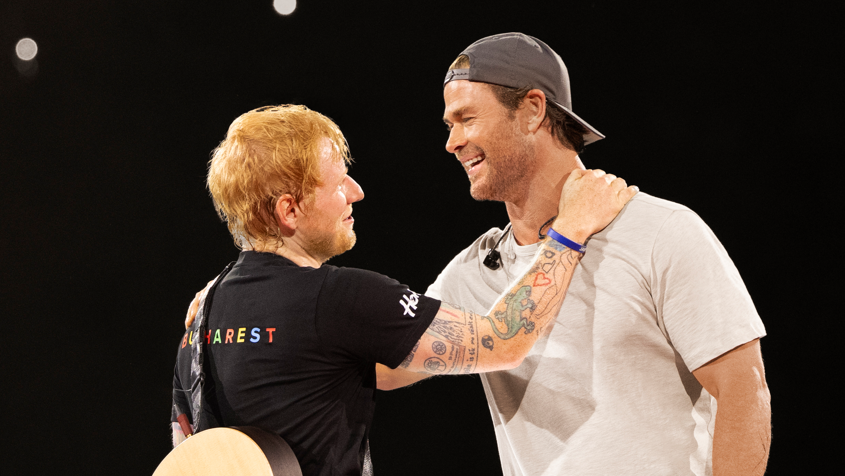 Ed Sheeran and Chris Hemsworth