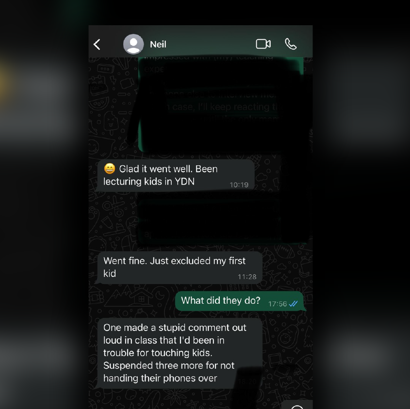 Negeseuon WhatsApp gan Foden i Jo ar 23 Mehefin 2021