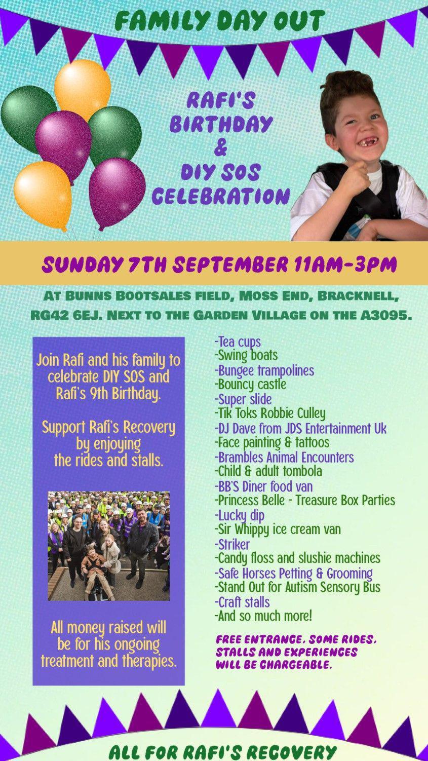 A flyer for an event title Family Day Out, advertising a number of activities on Sunday 7 September.