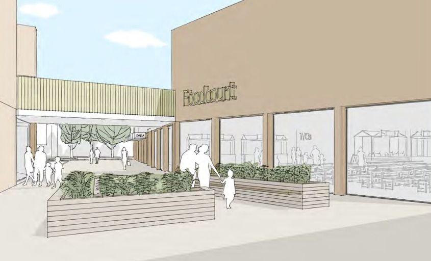 An artist's impression of part of the redesigned centre