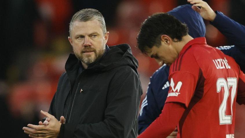 Aberdeen manager Jimmy Thelin after defeat by Hibs