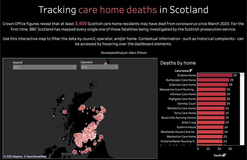 Screengrab of interactive map