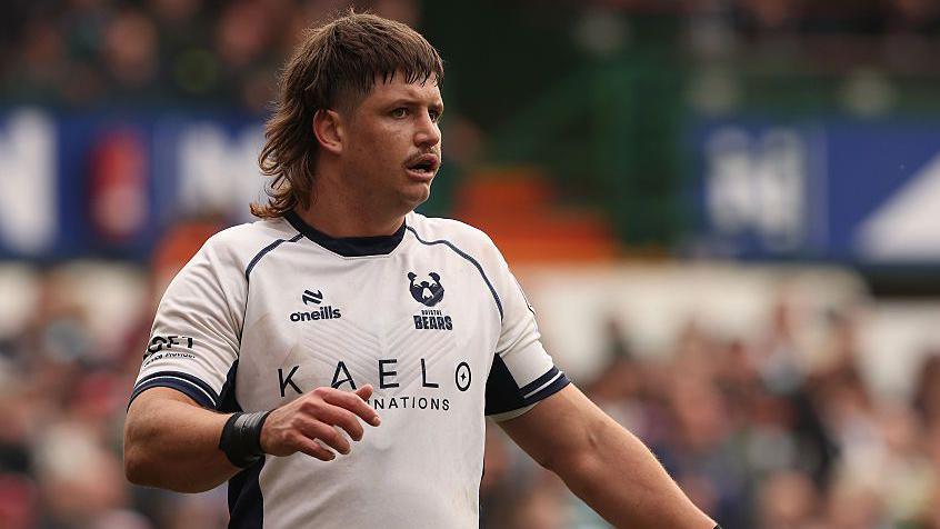 Benhard Janse van Rensburg watching the action during a Bristol Bears match