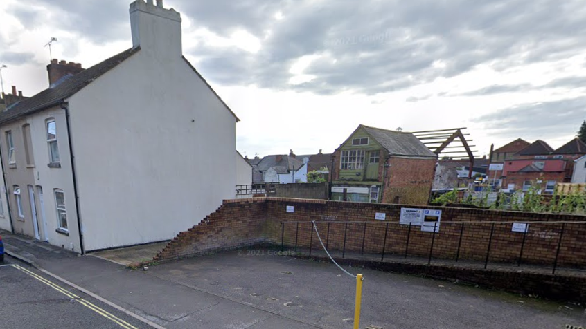 Wall in Birchett Road, Aldershot