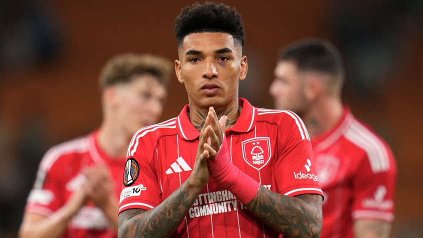Igor Jesus reacts after Nottingham Forest's 2-2 draw with Real Betis in the Europa League