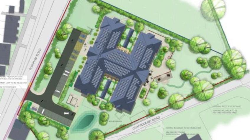 Proposed planning for the A358 Furnham Road care home