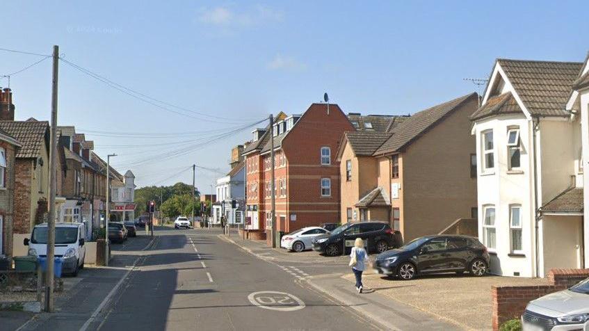 Street view of houses in Victoria Road