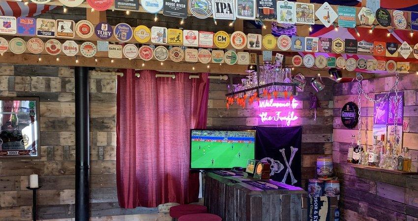 Inside a fan's homemade pub