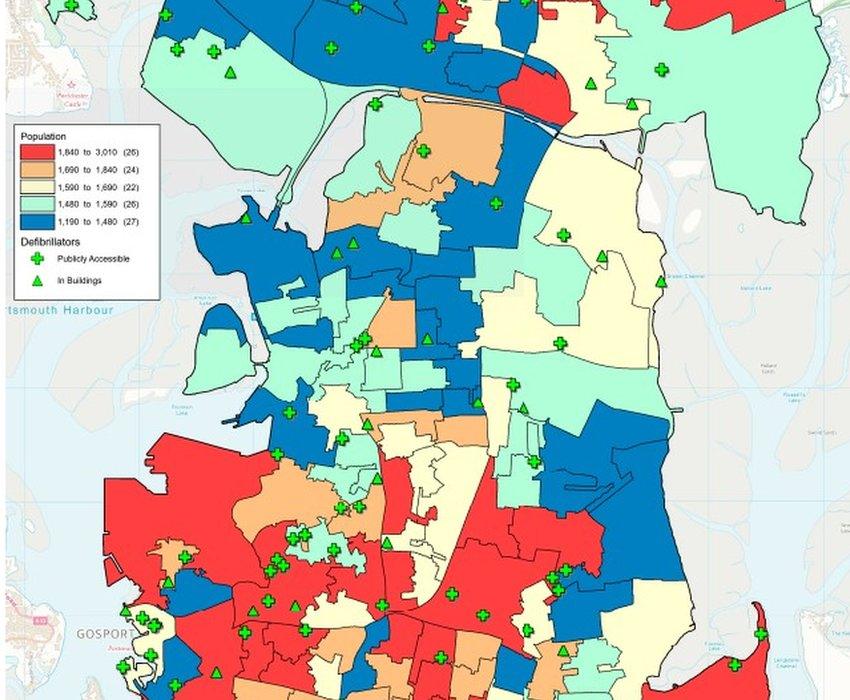 Defibrillator map