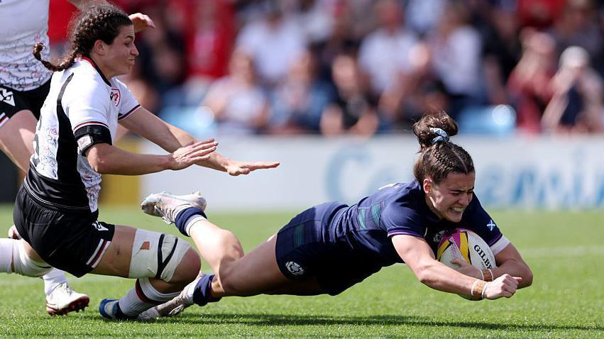 Francesca McGhie is joint-top try scorer at the Women's World Cup