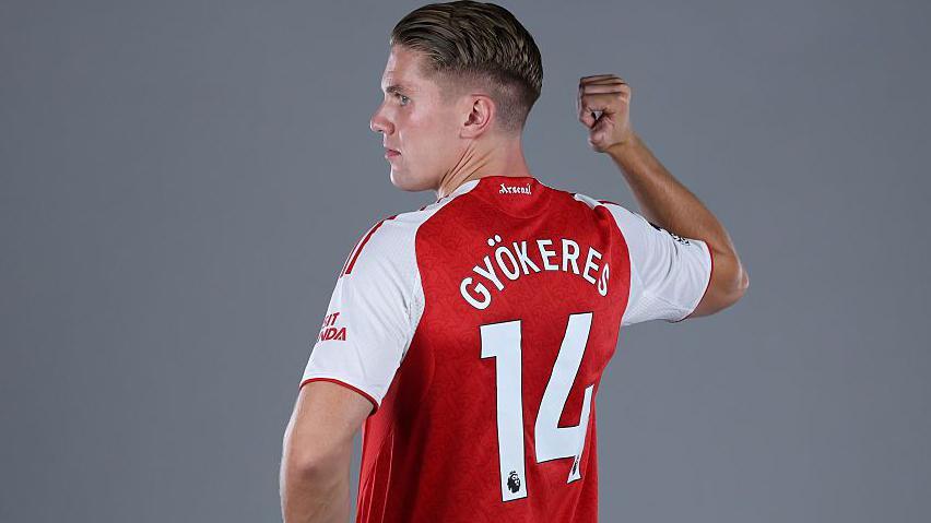 Arsenal striker Viktor Gyokeres averaged more than a goal per game last season for Portuguese side Sporting