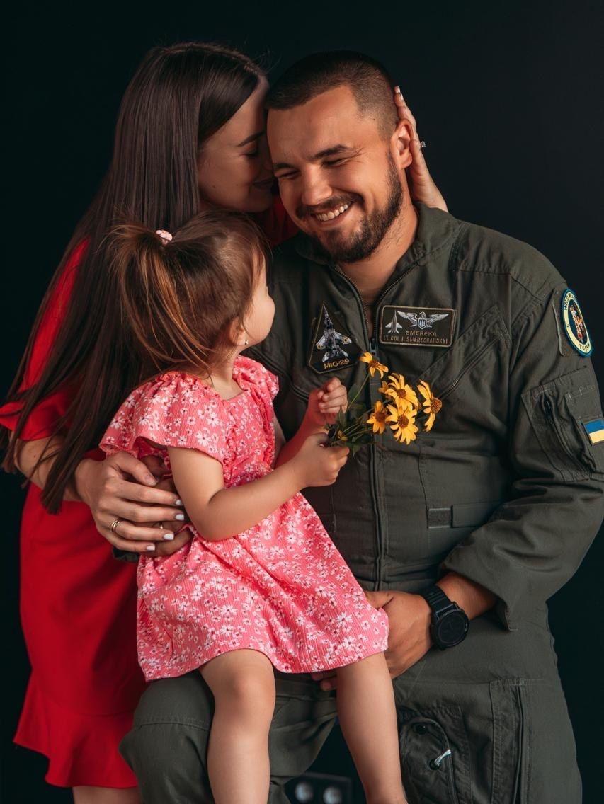 A studio shot of Maria, Ivan and Yaroslava