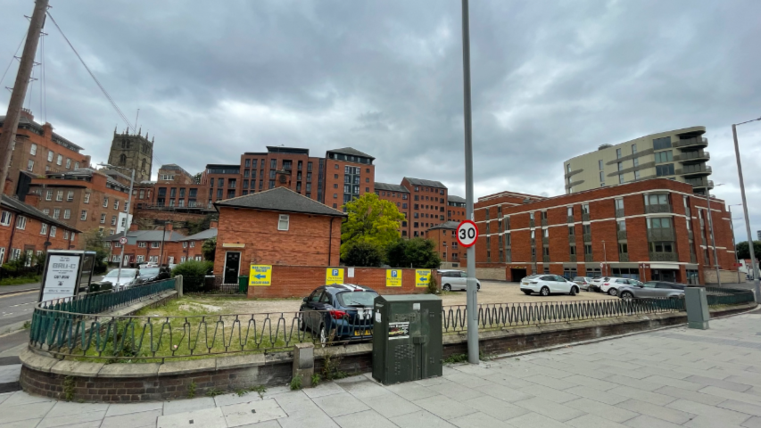 The car park development site