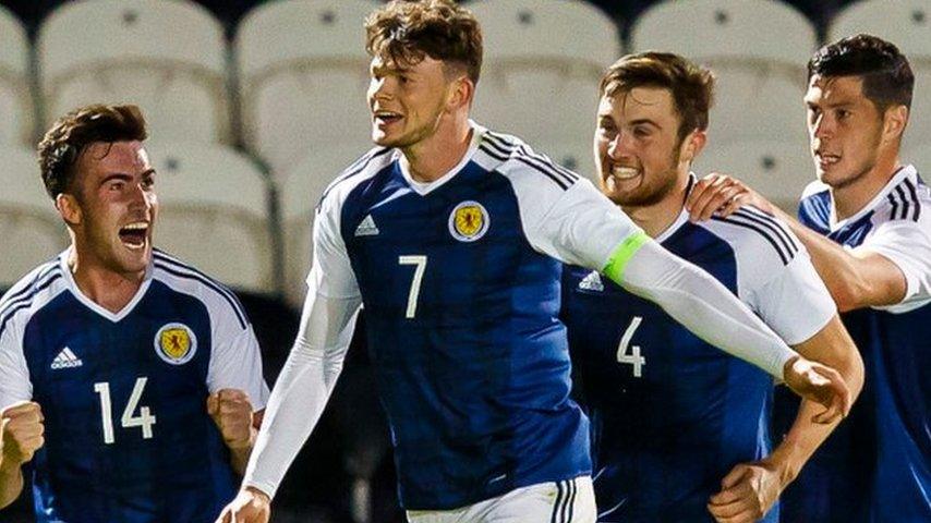 Oliver Burke captained Scotland U21s to a 2-0 win over the Netherlands