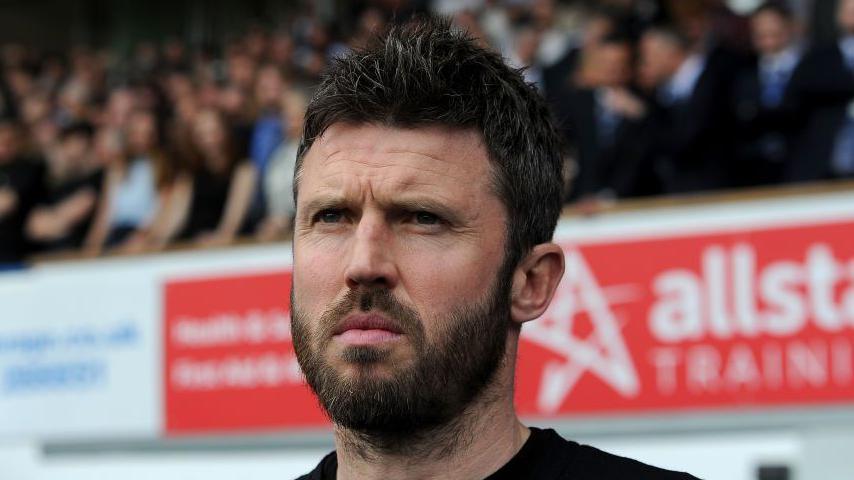 Michael Carrick looks on as Middlesbrough head coach during the 2023-24 Championship season