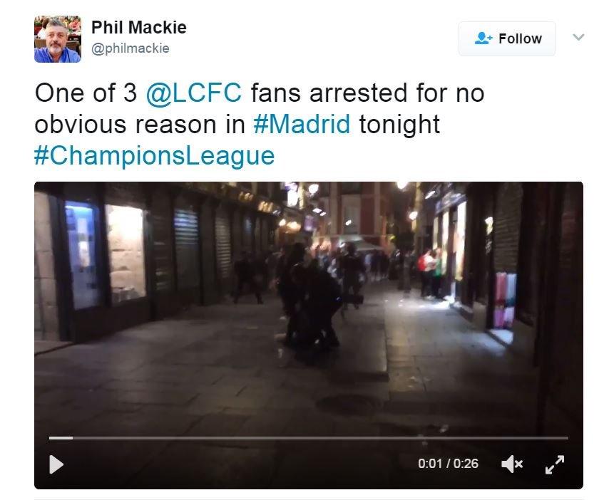 Tweet by Phil Mackie