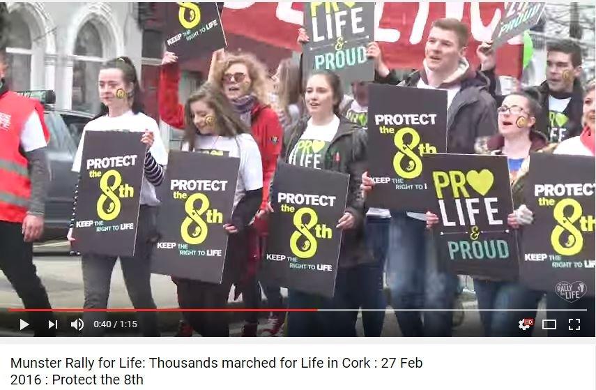 Protestors this year marching to protect the 8th amendment