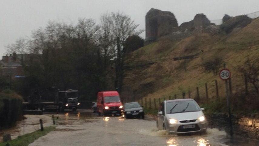 Flooding in Corfe Castle