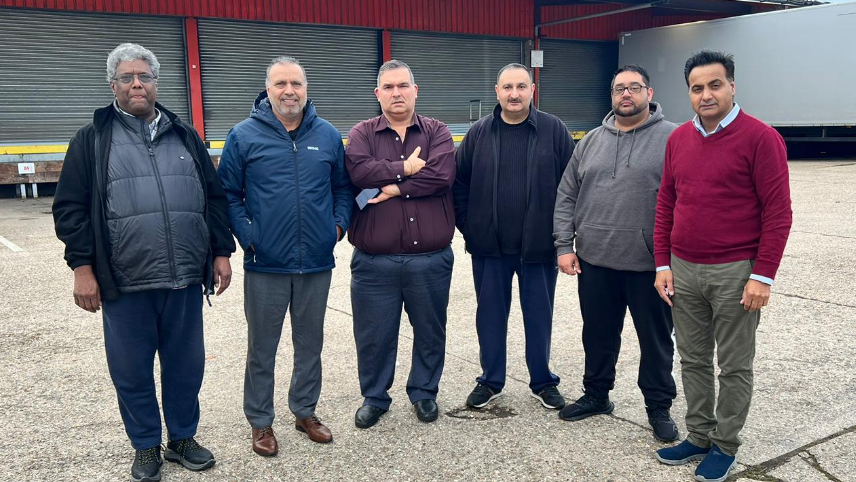 Members of the Reading Private Hire Association Malik Mahfooz Ahmed, Saeed Iqbal, Kamran Saddiq, Aqeel Kayani, Salman Kayani and Sikandar Hayat.