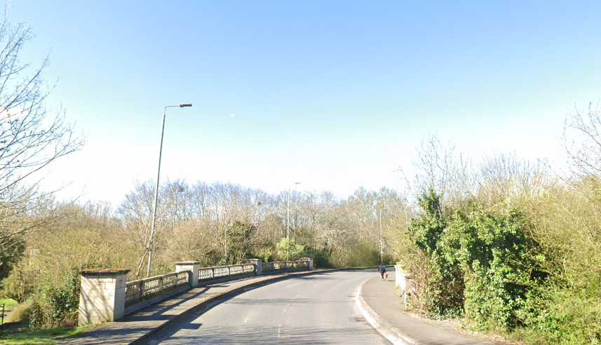 The bridge on Sandhills Avenue