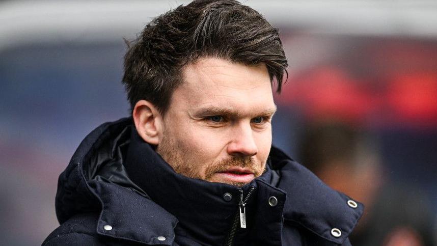 Rangers head coach Danny Rohl during a Premiership match between Rangers and Dundee United