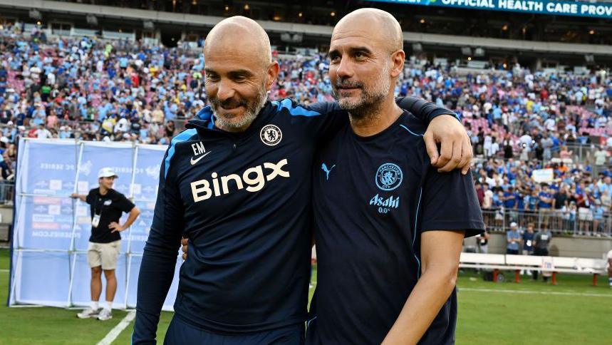 Enzo Maresca and Pep Guardiola