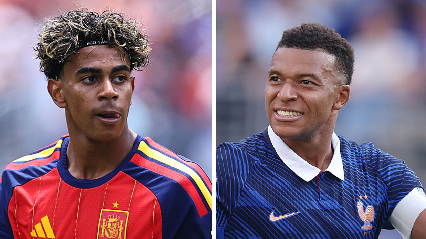 Lamine Yamal and Kylian Mbappé.