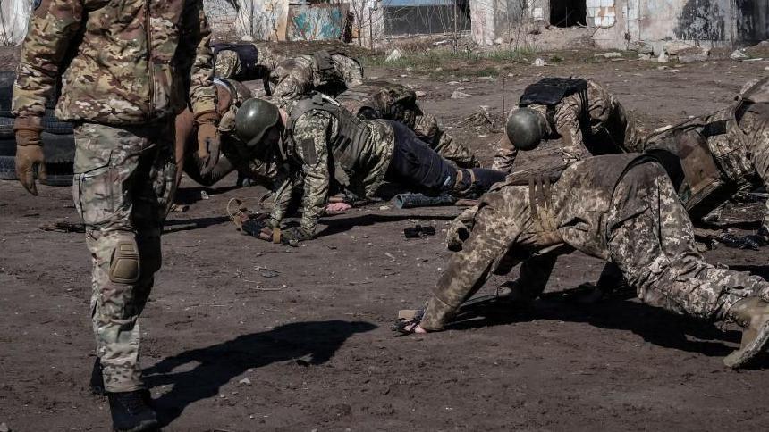 File pic of army recruits in Ukraine