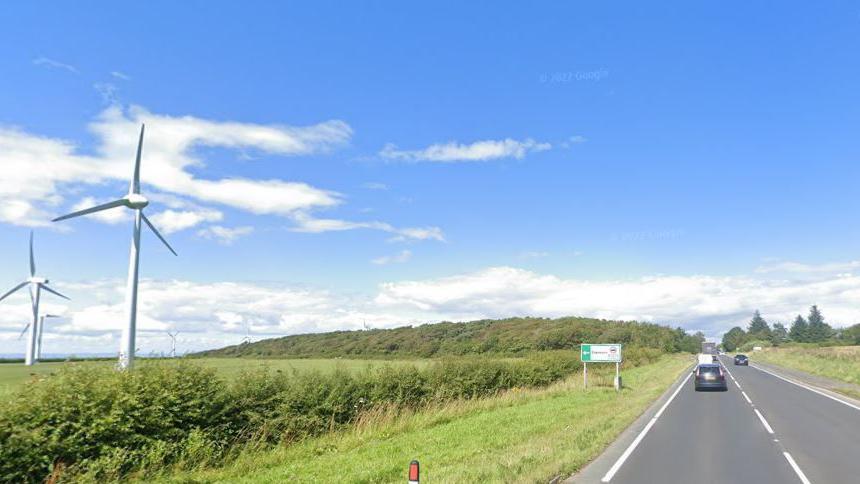 A general view of the A595 between Little Clifton and Branthwaite in Cumbria