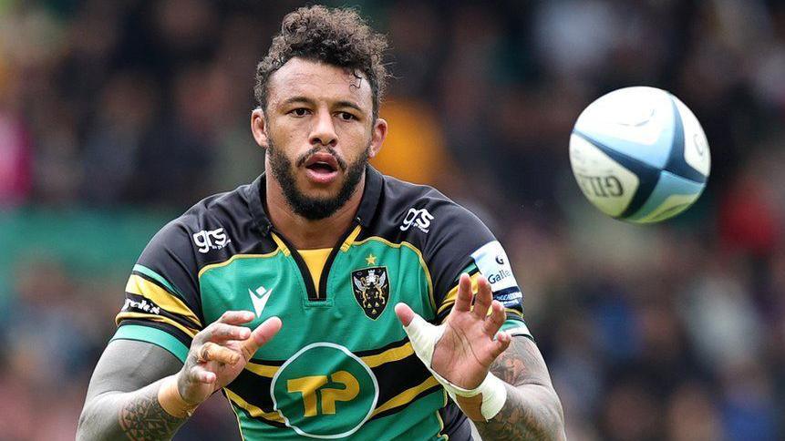 Courtney Lawes in action for Northampton Saints