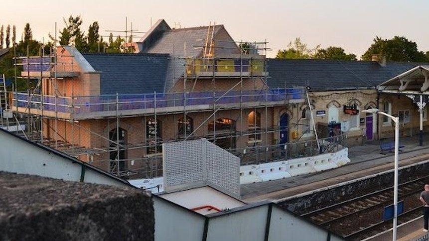 Northwich station after roof collapsed