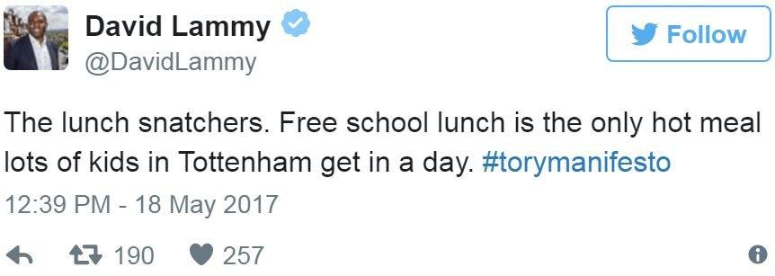 Screen grab of tweet by @DavidLammy