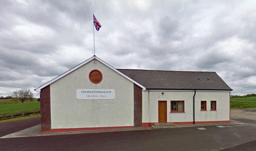 A number of windows were smashed at Strawletterdallon Orange hall, near Newtownstewart