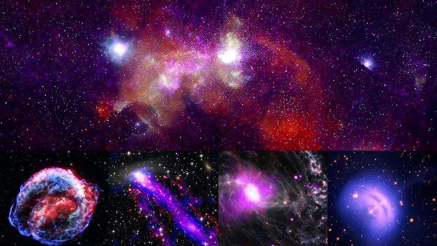 The US space agency has released amazing photos to show off their space telescopes