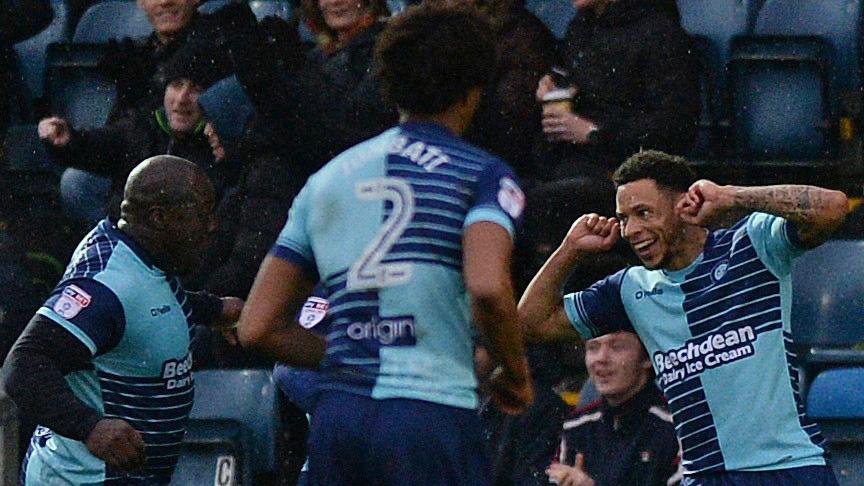 Wycombe celebrate against Newport