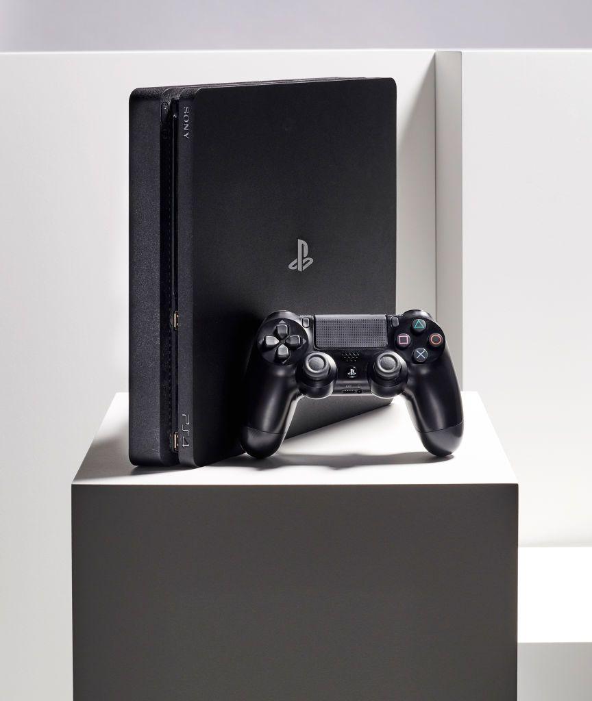 Image shows a press image of the Playstation 4 which was launched in 2013.