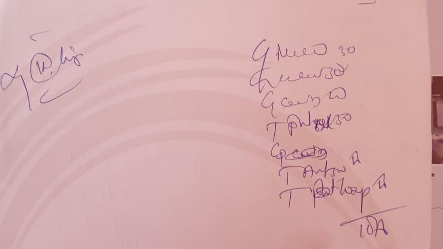An illegible prescription by an Indian doctor in the southern city of Nalgonda