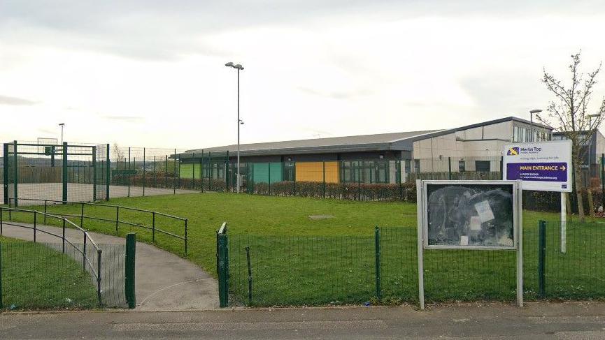 Exterior view of Merlin Top Primary School in Keighley