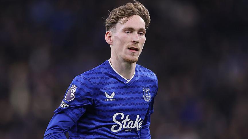 Everton midfielder James Garner during the Premier League game against Burnley on 3 March 2026