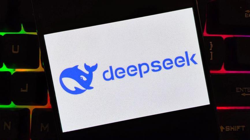 The logo of Chinese AI app DeepSeek