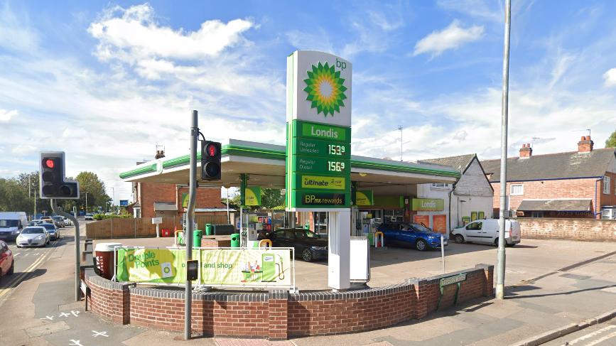 Street view image of the BP Service Station in St Thomas Road, South Wigston