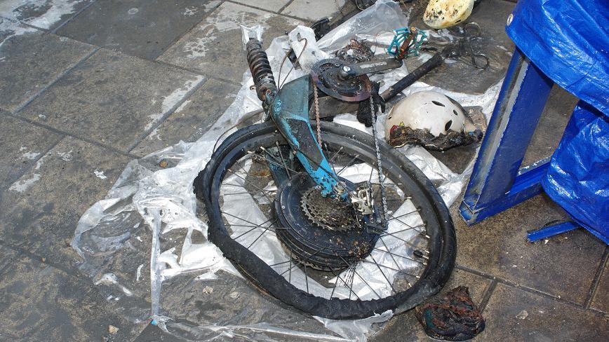 The damage caused by an e-bike fire