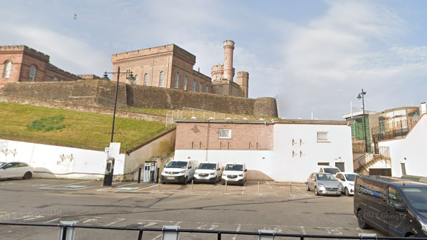 Toilet block at Inverness Castle