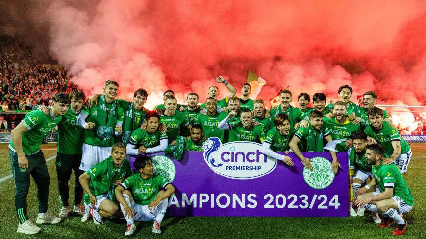 Celtic celebrate at Kilmarnock