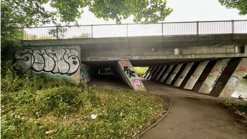 An undepass under the A6 imn Leicester