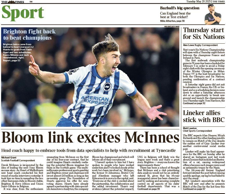 Times back page