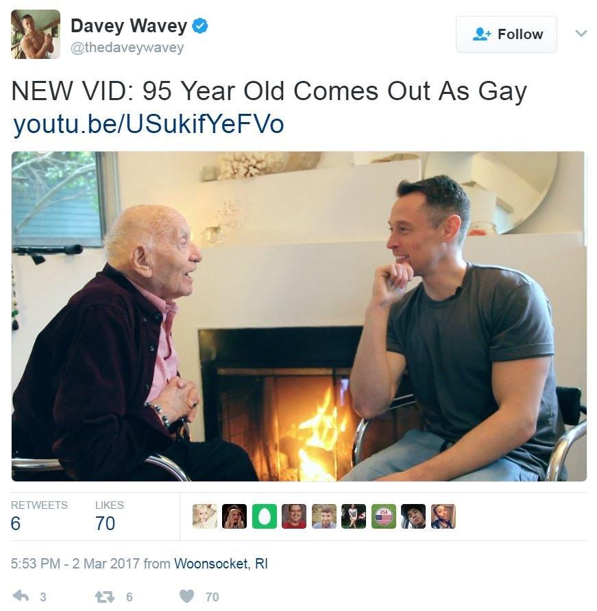 Screengrab of tweet by Davey Wavey
