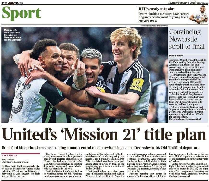 The Times back page