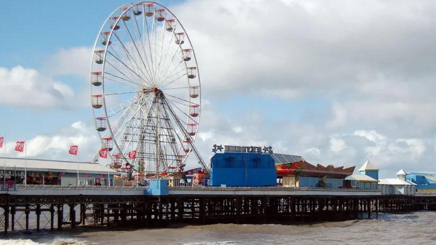 Blackpool's Central Pier which features the big wheel and several other rides