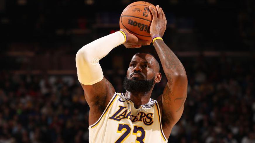 LeBron James in action against the Golden State Warriors